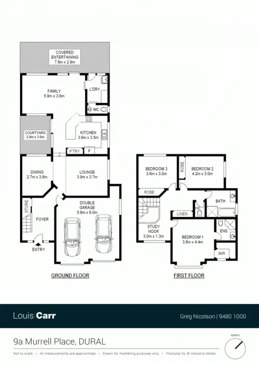 Floorplan of Homely semi-detached listing, 9a Murrell Place, Dural NSW 2158