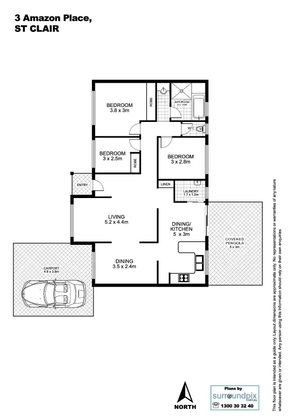 Floorplan of Homely house listing, 3 Amazon Place, St Clair NSW 2759