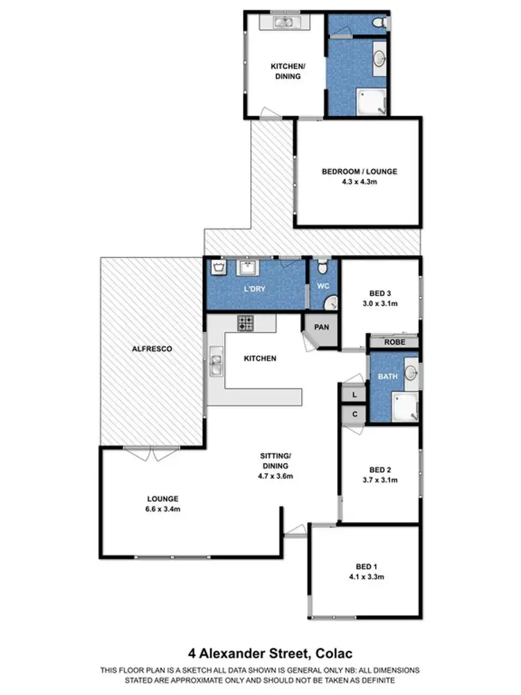 Floorplan of Homely house listing, 4 Alexander Street, Colac VIC 3250