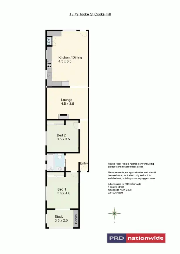 Floorplan of Homely house listing, 1/79 Tooke Street (OLD), Cooks Hill NSW 2300