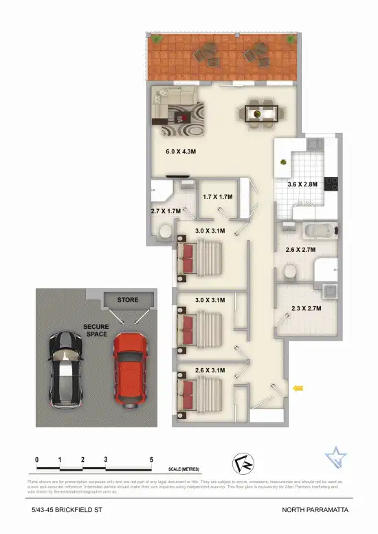 Floorplan of Homely unit listing, 5/43-45 Brickfield Street, North Parramatta NSW 2151