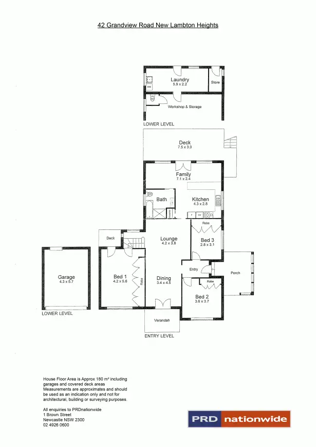 Floorplan of Homely house listing, 42 Grandview Road, New Lambton Heights NSW 2305