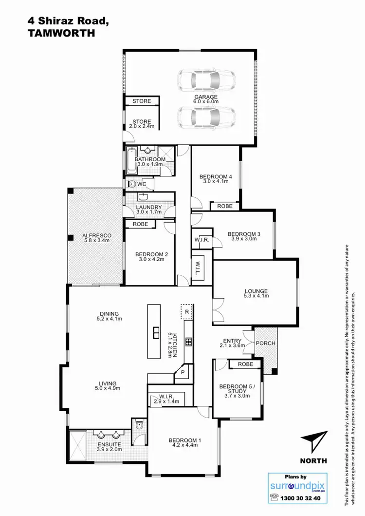 Floorplan of Homely house listing, 4 Shiraz Road, Tamworth NSW 2340
