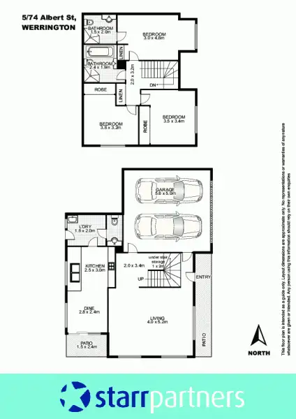 Floorplan of Homely townhouse listing, 5/74 Albert Street, Werrington NSW 2747