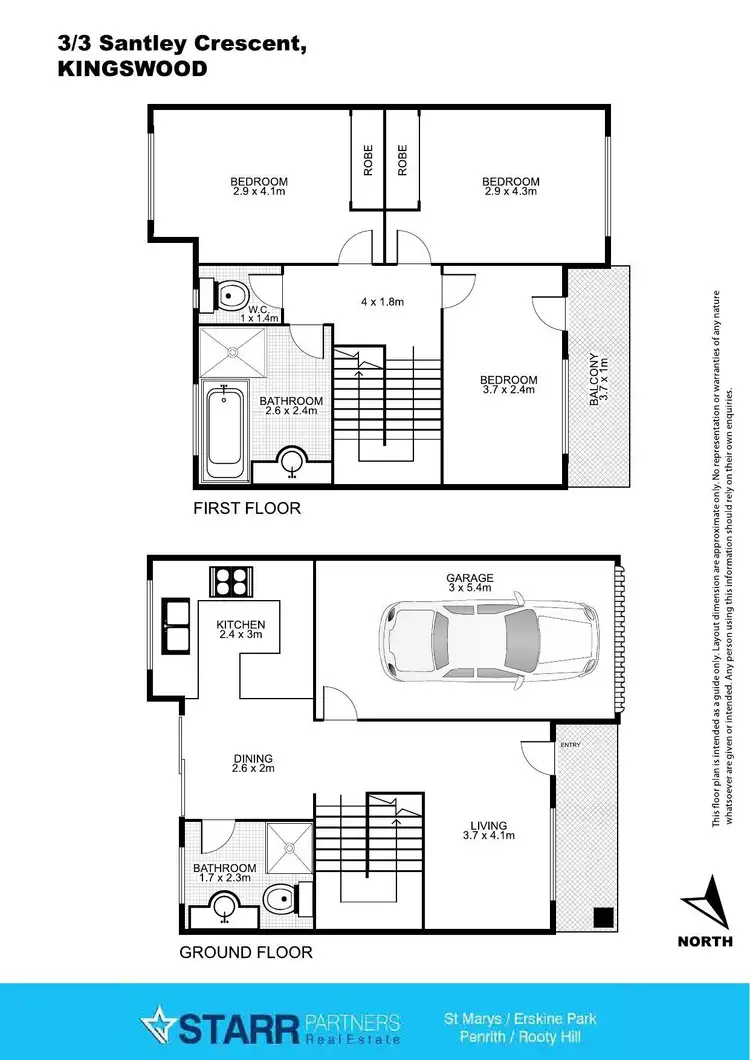 Floorplan of Homely house listing, 3/3 Santley Crescent, Kingswood NSW 2747