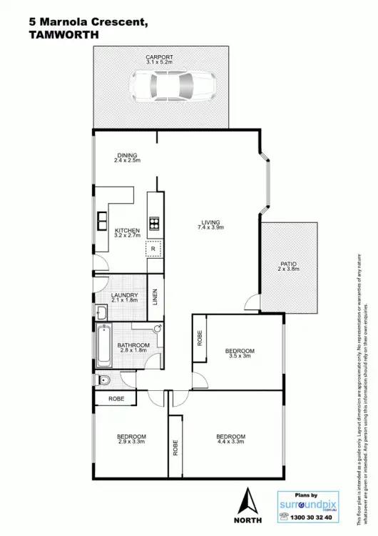 Floorplan of Homely house listing, 5 Marnola Crescent, Tamworth NSW 2340