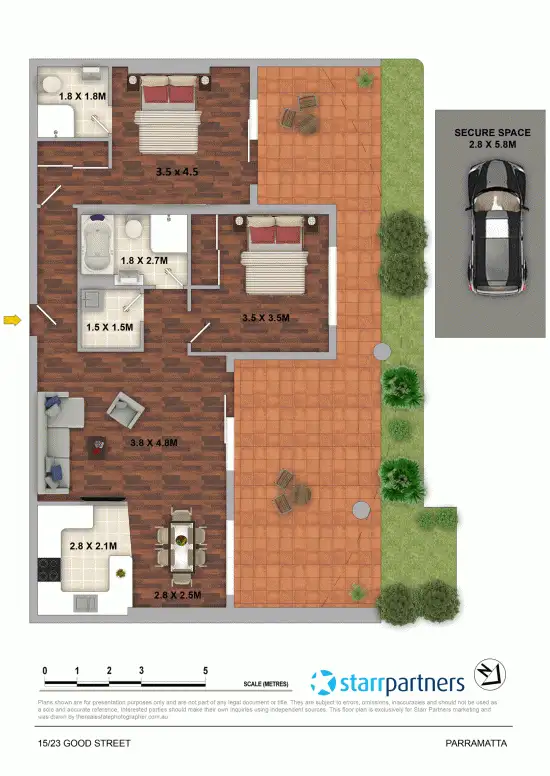 Floorplan of Homely unit listing, 15/23 Good Street, Parramatta NSW 2150