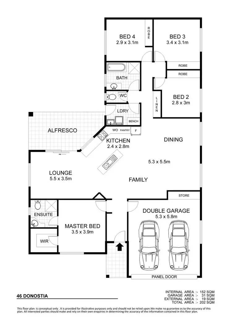 Floorplan of Homely house listing, 46 Donostia Crescent, Bushland Beach QLD 4818