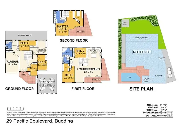 Floorplan of Homely house listing, 29 Pacific Boulevard, Buddina QLD 4575