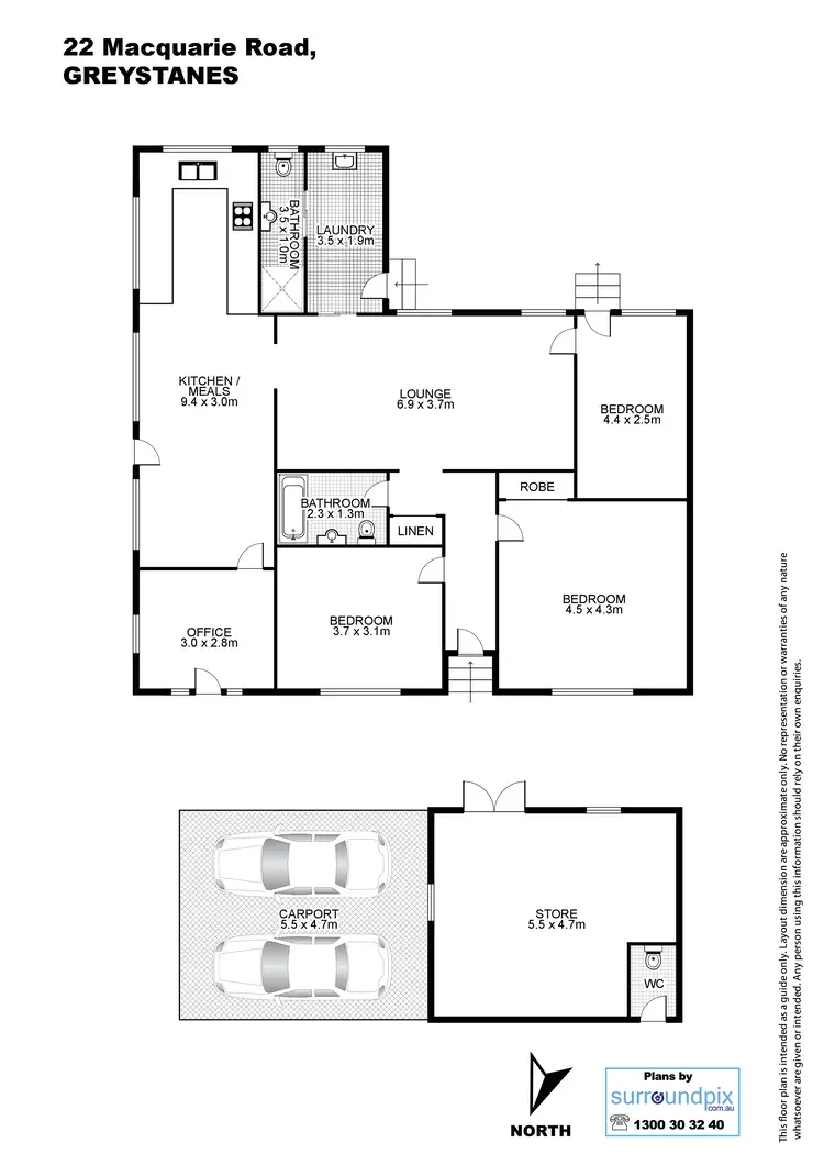 Floorplan of Homely house listing, 22 Macquarie Rd, Greystanes NSW 2145