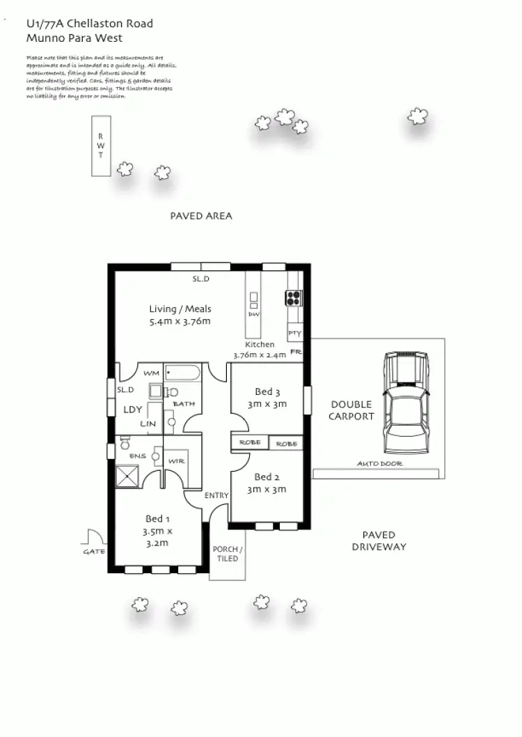 Floorplan of Homely house listing, 1/77a Chellaston Road, Munno Para West SA 5115