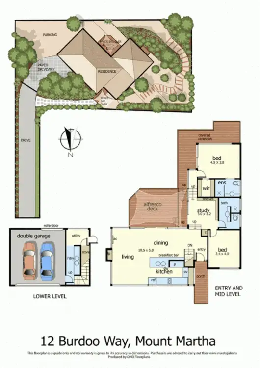 Floorplan of Homely house listing, 12 Burdoo Way, Mount Martha VIC 3934