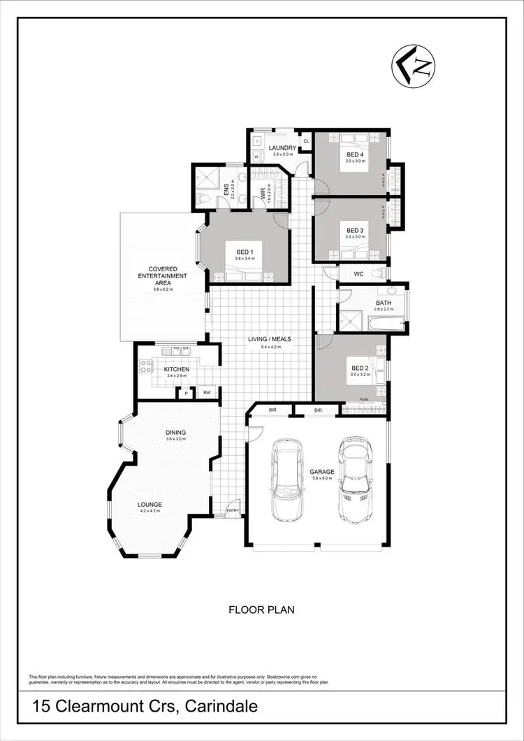 Floorplan of Homely house listing, 15 Clearmount Crescent, Carindale QLD 4152