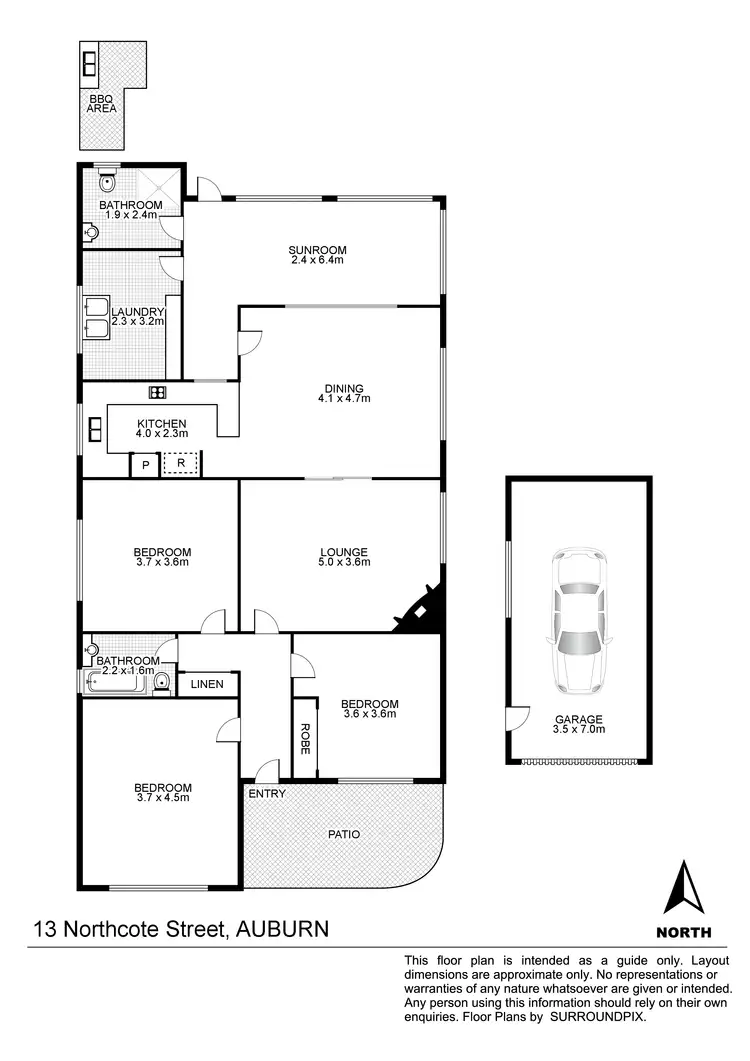 Floorplan of Homely house listing, 13 Northcote St, Auburn NSW 2144