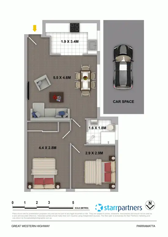 Floorplan of Homely unit listing, 6/29c Great Western Highway, Parramatta NSW 2150