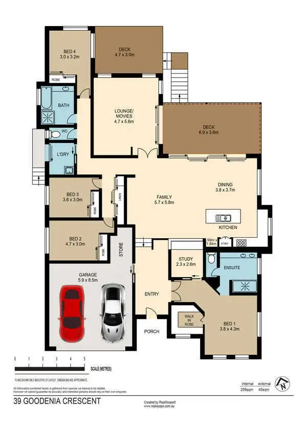 Floorplan of Homely house listing, 39 Goodenia Crescent, Seventeen Mile Rocks QLD 4073