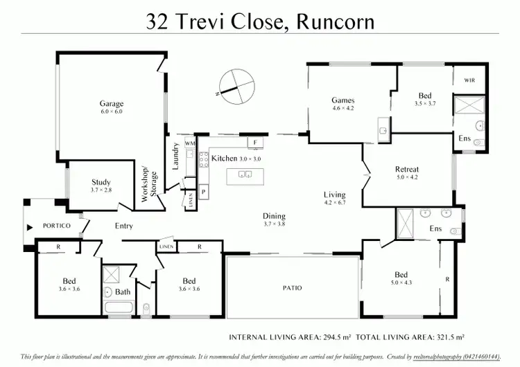 Floorplan of Homely house listing, 32 Trevi Close, Eight Mile Plains QLD 4113