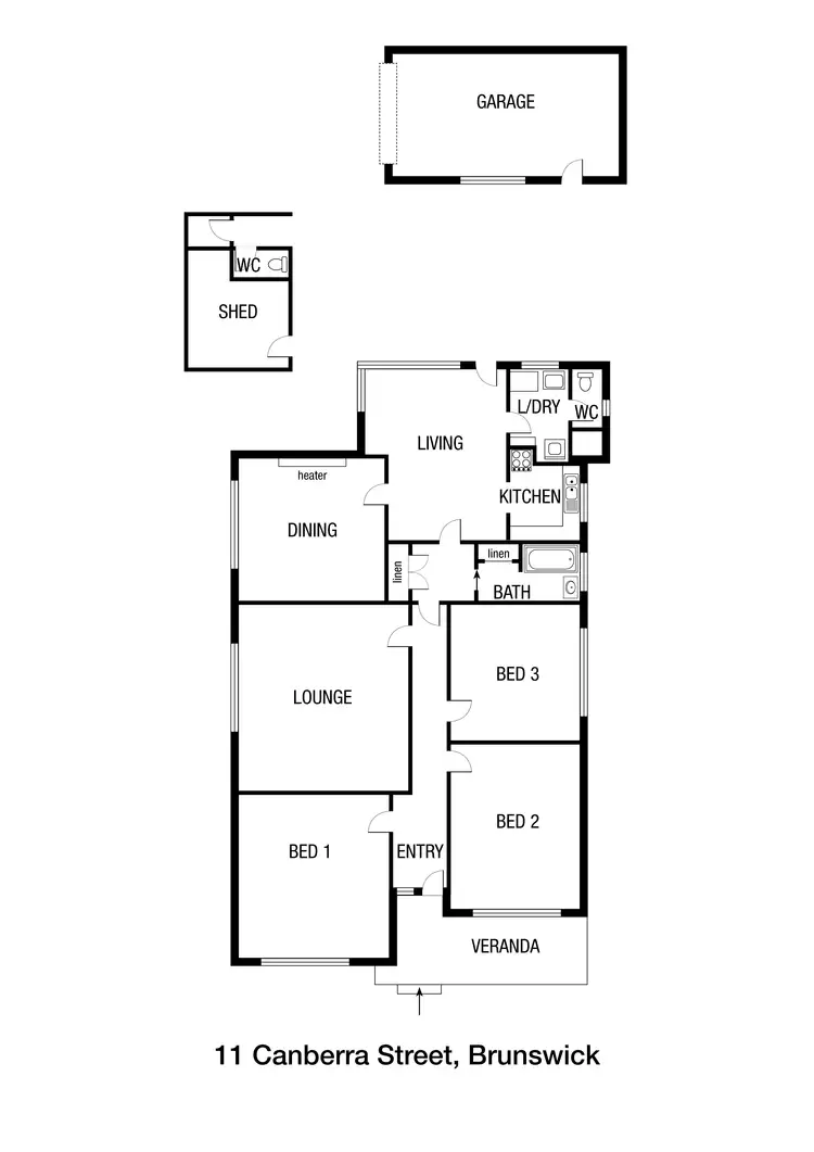 Floorplan of Homely house listing, 11 Canberra Street, Brunswick VIC 3056