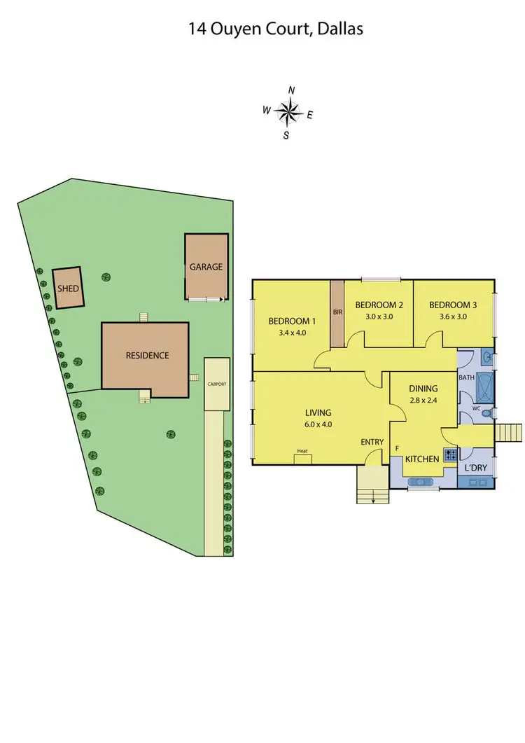 Floorplan of Homely house listing, 14 Ouyen Court, Dallas VIC 3047