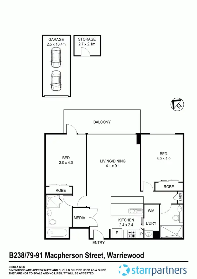 Floorplan of Homely apartment listing, 238/79-91 Macpherson Street, Warriewood NSW 2102