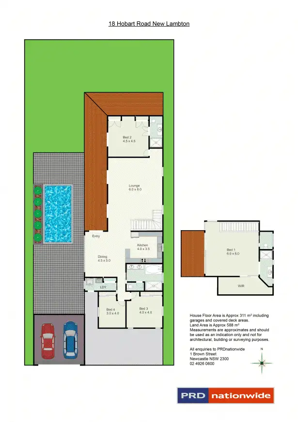 Floorplan of Homely house listing, 18 Hobart Road, New Lambton NSW 2305