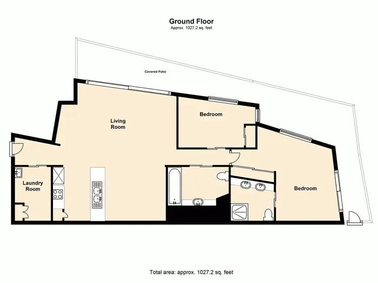 Floorplan of Homely unit listing, 1/146 Prince Edward Parade, Scarborough QLD 4020