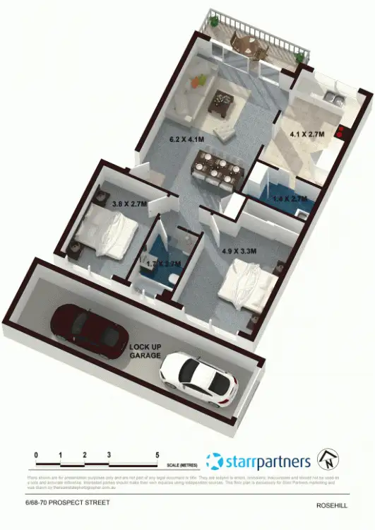 Floorplan of Homely unit listing, 6/68-70 Prospect Street, Rosehill NSW 2142