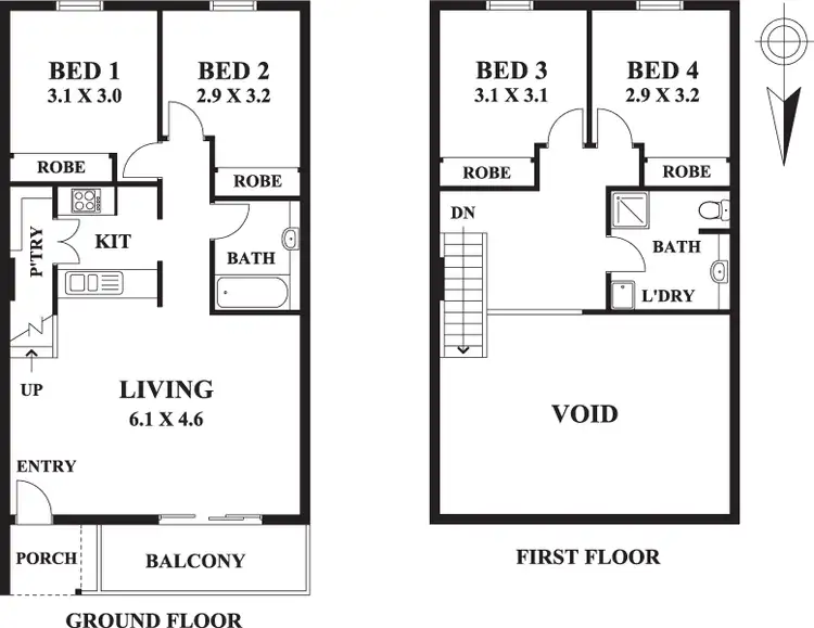 Floorplan of Homely apartment listing, 32/16 Nicholson St, Fitzroy North VIC 3068