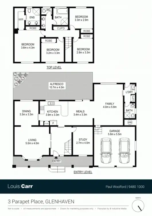 Floorplan of Homely house listing, 3 Parapet Place, Glenhaven NSW 2156