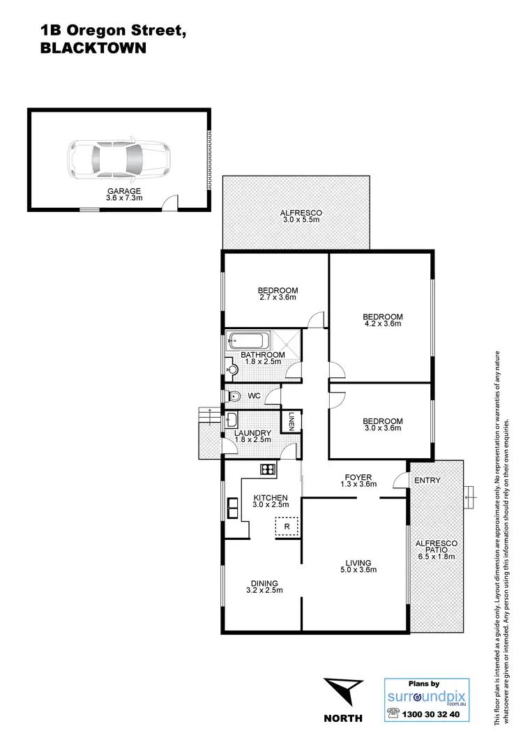 Floorplan of Homely house listing, 1B Oregon Street, Blacktown NSW 2148