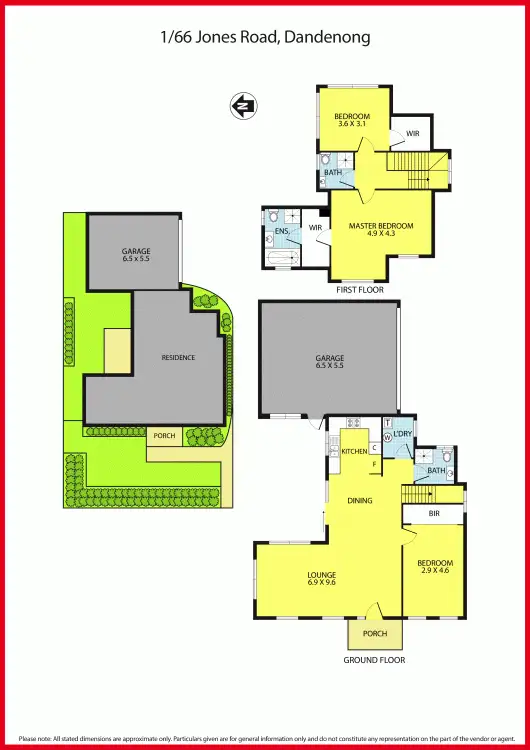 Floorplan of Homely townhouse listing, 1/66 Jones Road, Dandenong VIC 3175