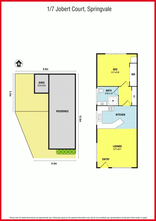 Floorplan of Homely unit listing, 1/7 Jobert Court, Springvale VIC 3171