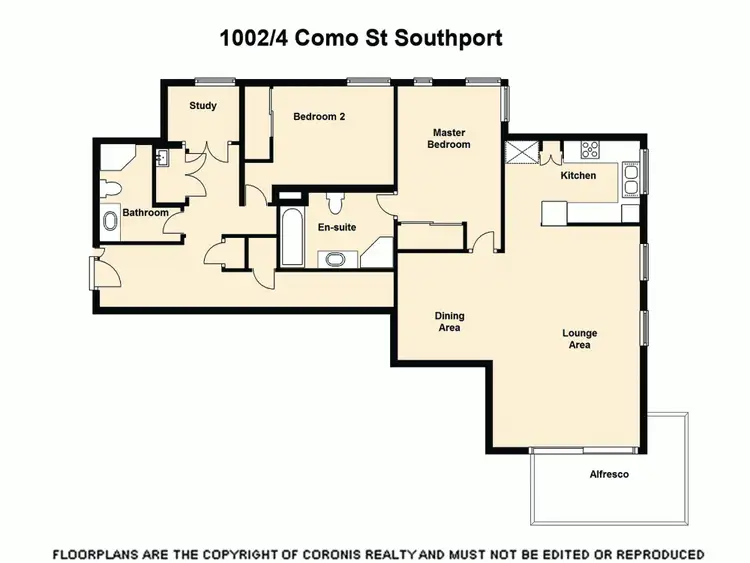 Floorplan of Homely apartment listing, 1002/4 Como Crescent, Southport QLD 4215