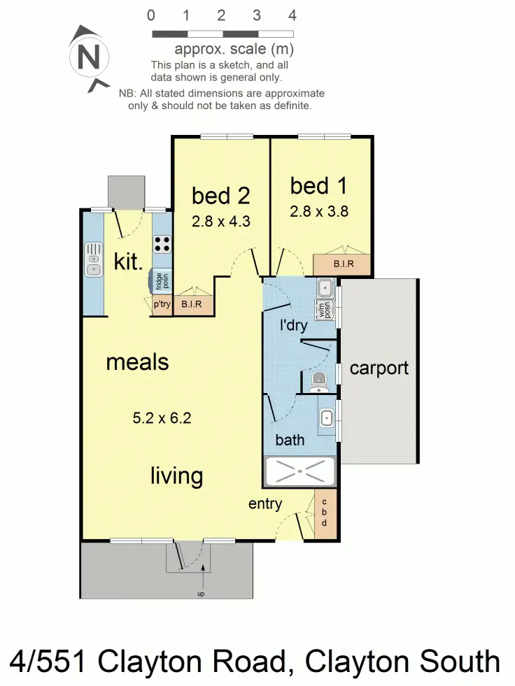 Floorplan of Homely unit listing, 4/551 Clayton Road, Clayton South VIC 3169