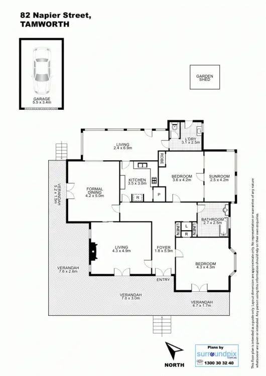 Floorplan of Homely house listing, 82 Napier Street, Tamworth NSW 2340