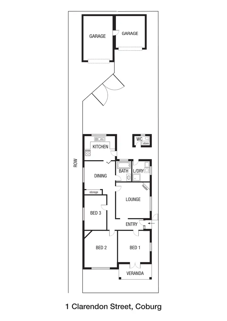 Floorplan of Homely house listing, 1 Clarendon St, Coburg VIC 3058