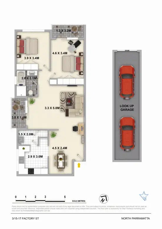 Floorplan of Homely unit listing, 3/15-17 Factory Street, North Parramatta NSW 2151