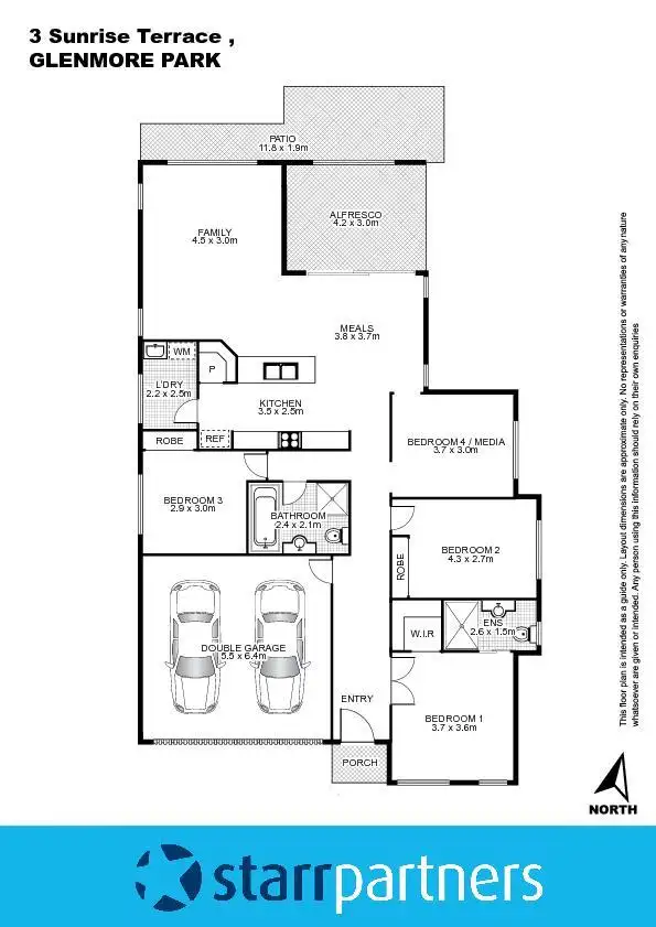 Floorplan of Homely house listing, 3 Sunrise Terrace, Glenmore Park NSW 2745
