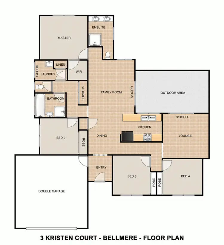 Floorplan of Homely house listing, 3 Kristen Court, Bellmere QLD 4510