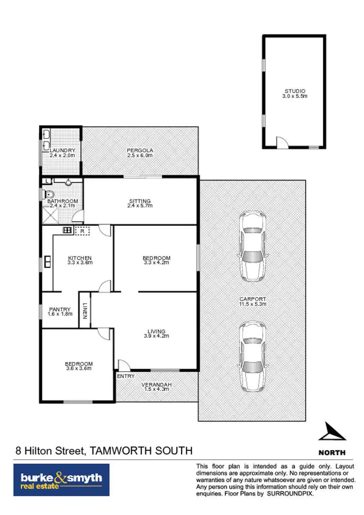 Floorplan of Homely house listing, 8 Hilton Street, Tamworth NSW 2340