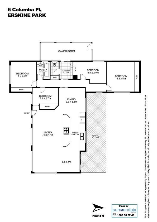 Floorplan of Homely house listing, 6 Columba Place, Erskine Park NSW 2759