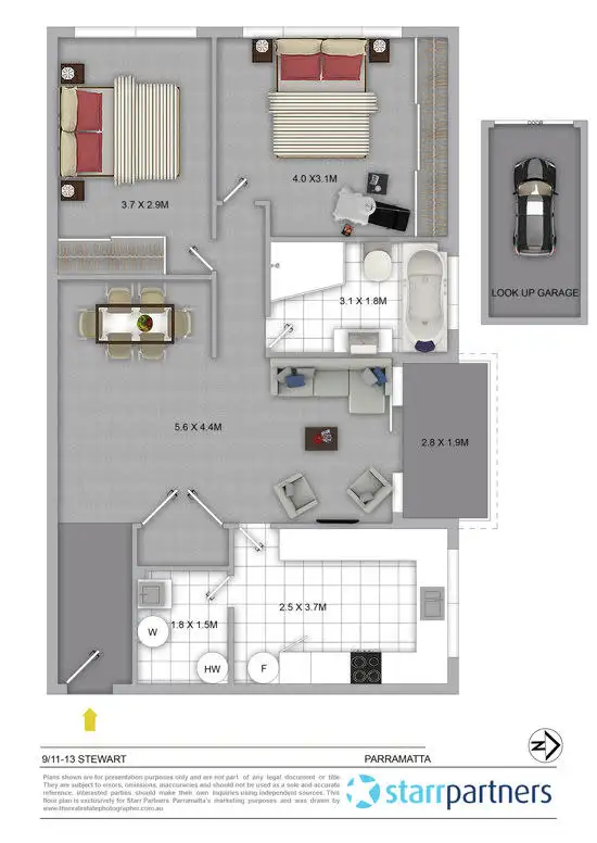 Floorplan of Homely apartment listing, 9/11-13 Stewart Street, Parramatta NSW 2150