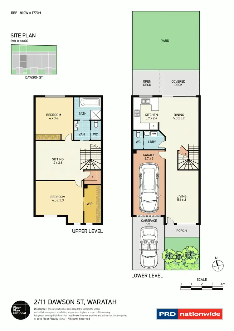 Floorplan of Homely townhouse listing, 2/11 Dawson Street, Waratah NSW 2298