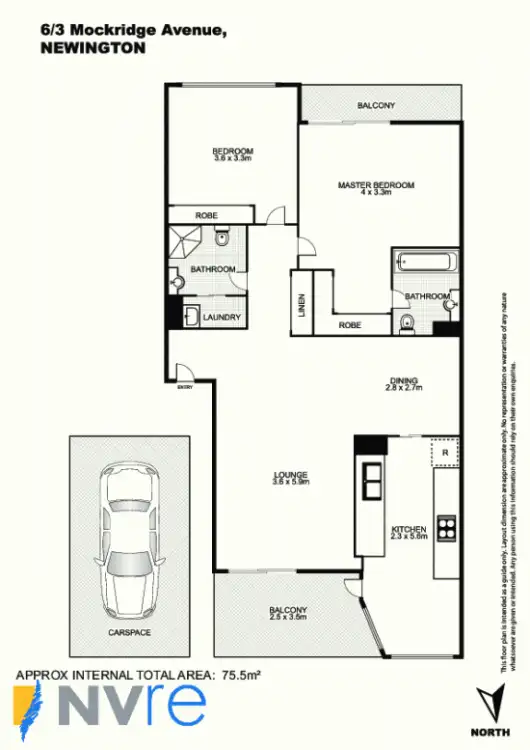Floorplan of Homely unit listing, 6/3 Mockridge Avenue, Newington NSW 2127
