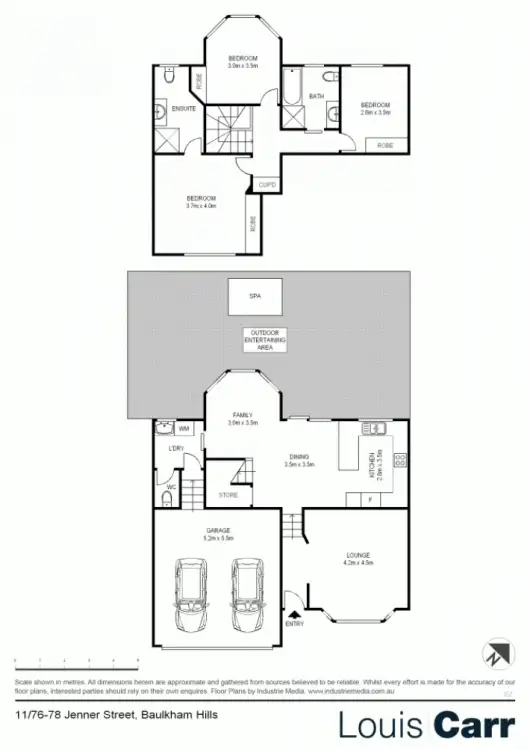 Floorplan of Homely townhouse listing, 11/76-78 Jenner Street, Baulkham Hills NSW 2153