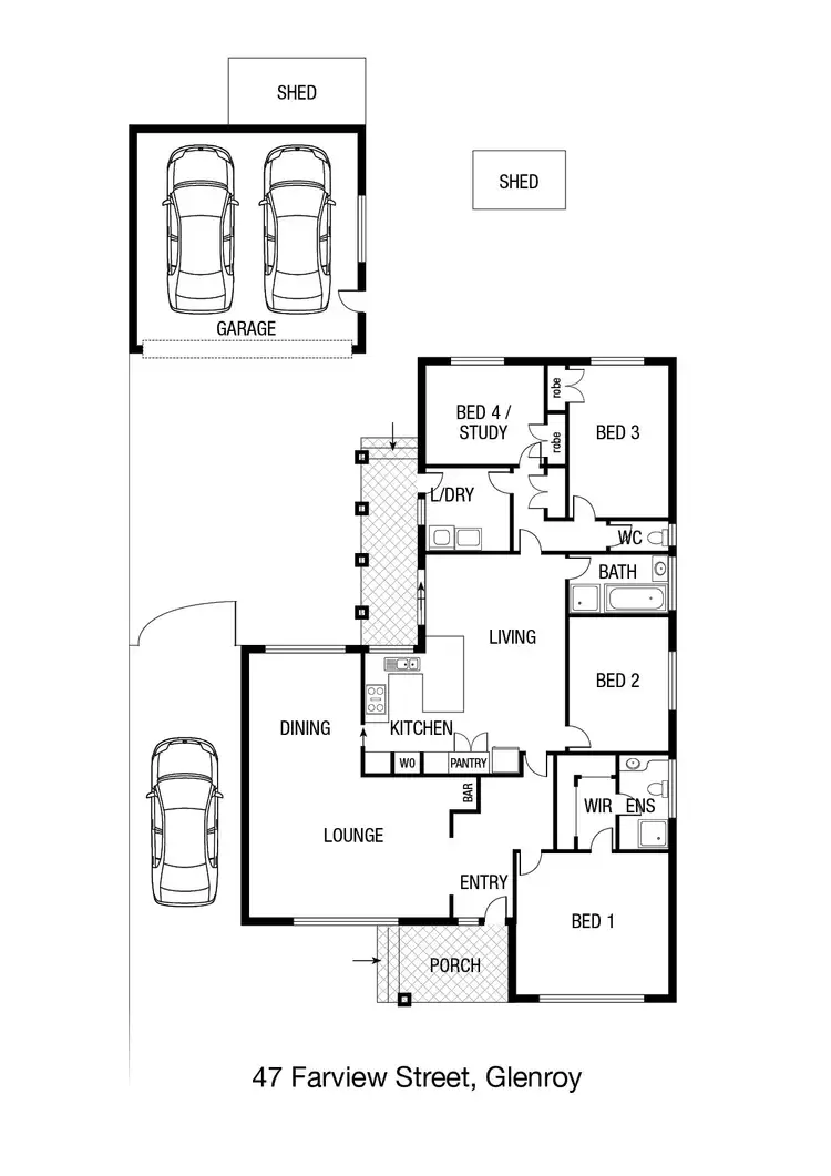 Floorplan of Homely house listing, 47 Farview Street, Glenroy VIC 3046