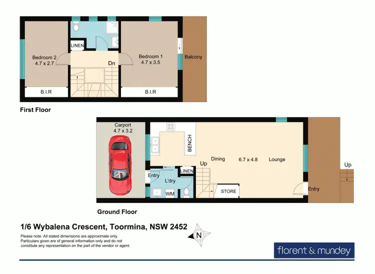 Floorplan of Homely townhouse listing, 1/6 Wybalena Crescent, Toormina NSW 2452