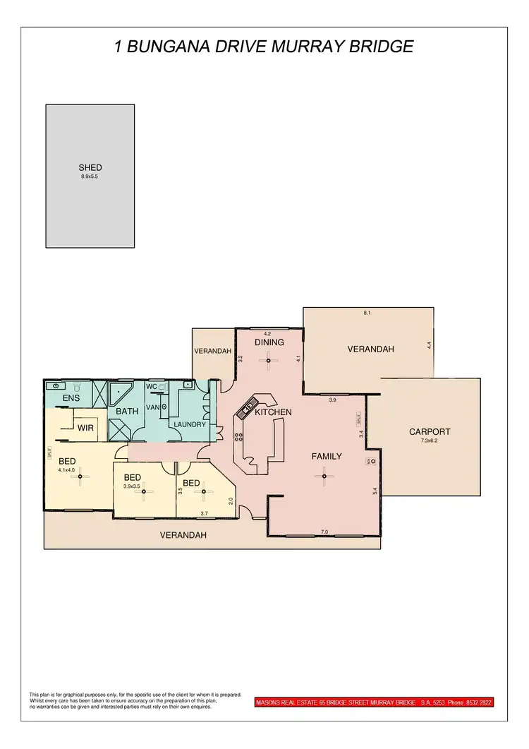 Floorplan of Homely house listing, 1 Bungana Drive, Murray Bridge SA 5253