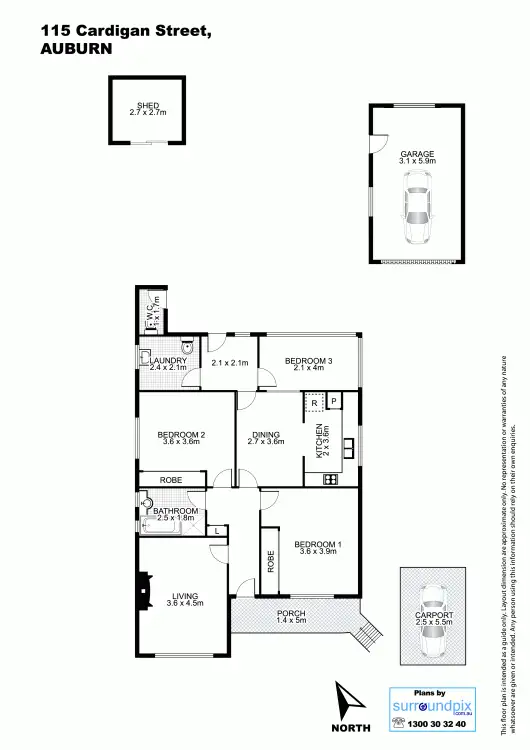 Floorplan of Homely house listing, 115 Cardigan Street, Auburn NSW 2144