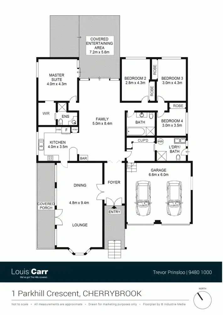 Floorplan of Homely house listing, 1 Parkhill Crescent, Cherrybrook NSW 2126